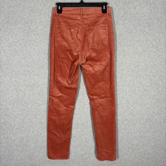 Loft Pants Womens 2 Orange Coral Velvet Soft Academia Career Office Quiet Luxury - Picture 7 of 10